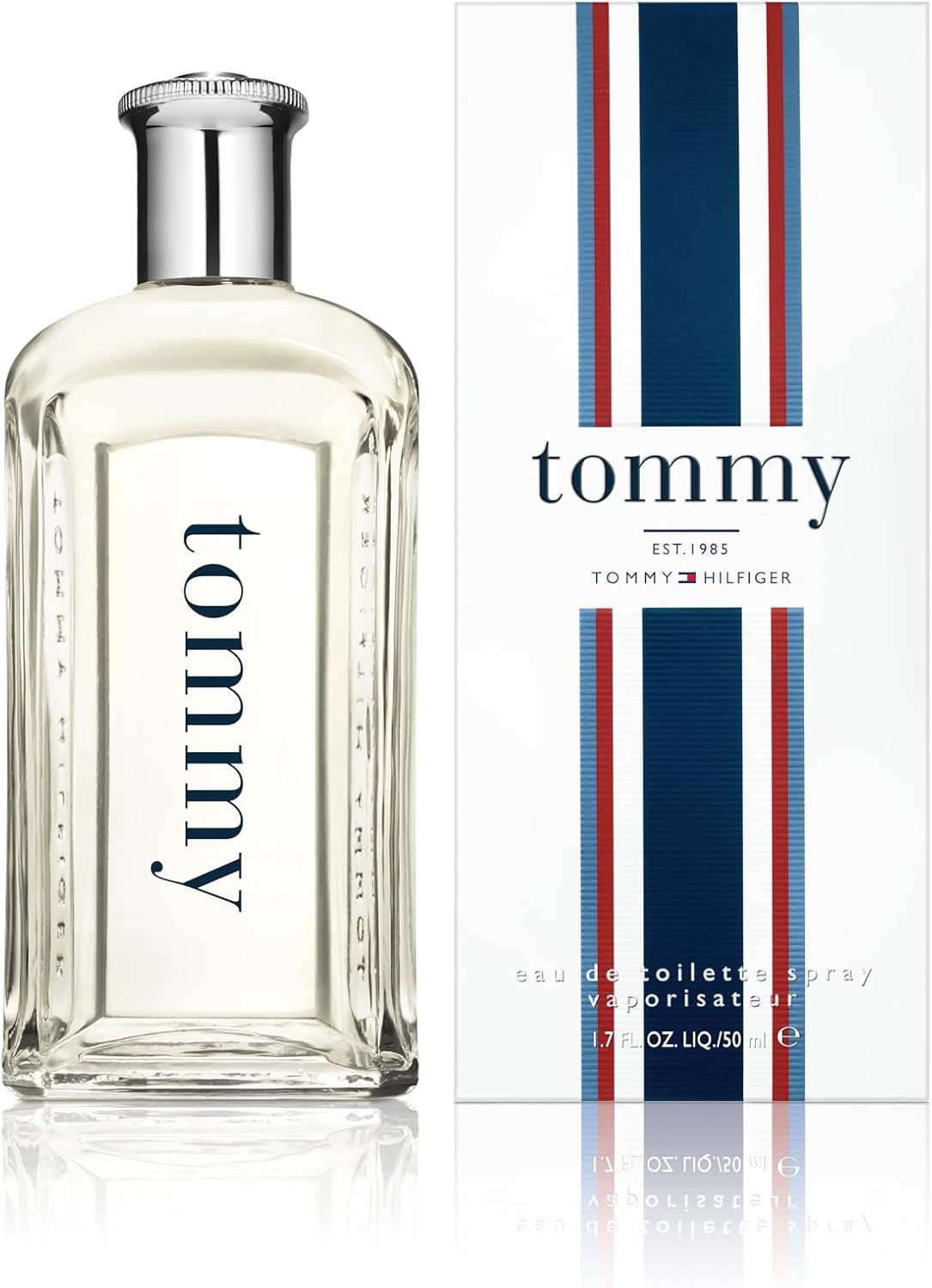 Tommy Hilfiger – Tommy Eau de Toilette 50 ml – Parfum Homme - Senteur Fougère - Accords de Notes d’Agrumes et d’Accents Fruités – Flacon en Verre Transparent - Image 1