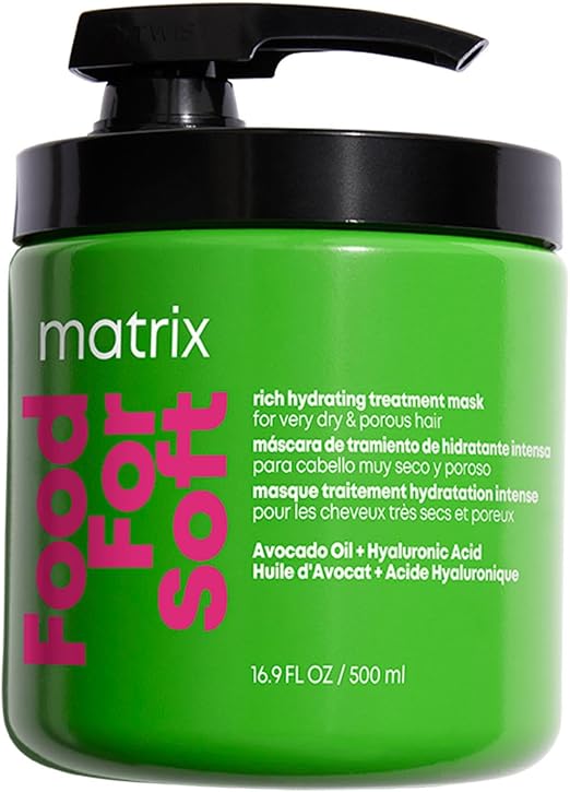 Matrix, Masque Hydratant, Cheveux Secs à Très Secs, Enrichi en Acide Hyaluronique et Huile d'Avocat, Food For Soft - Image 1