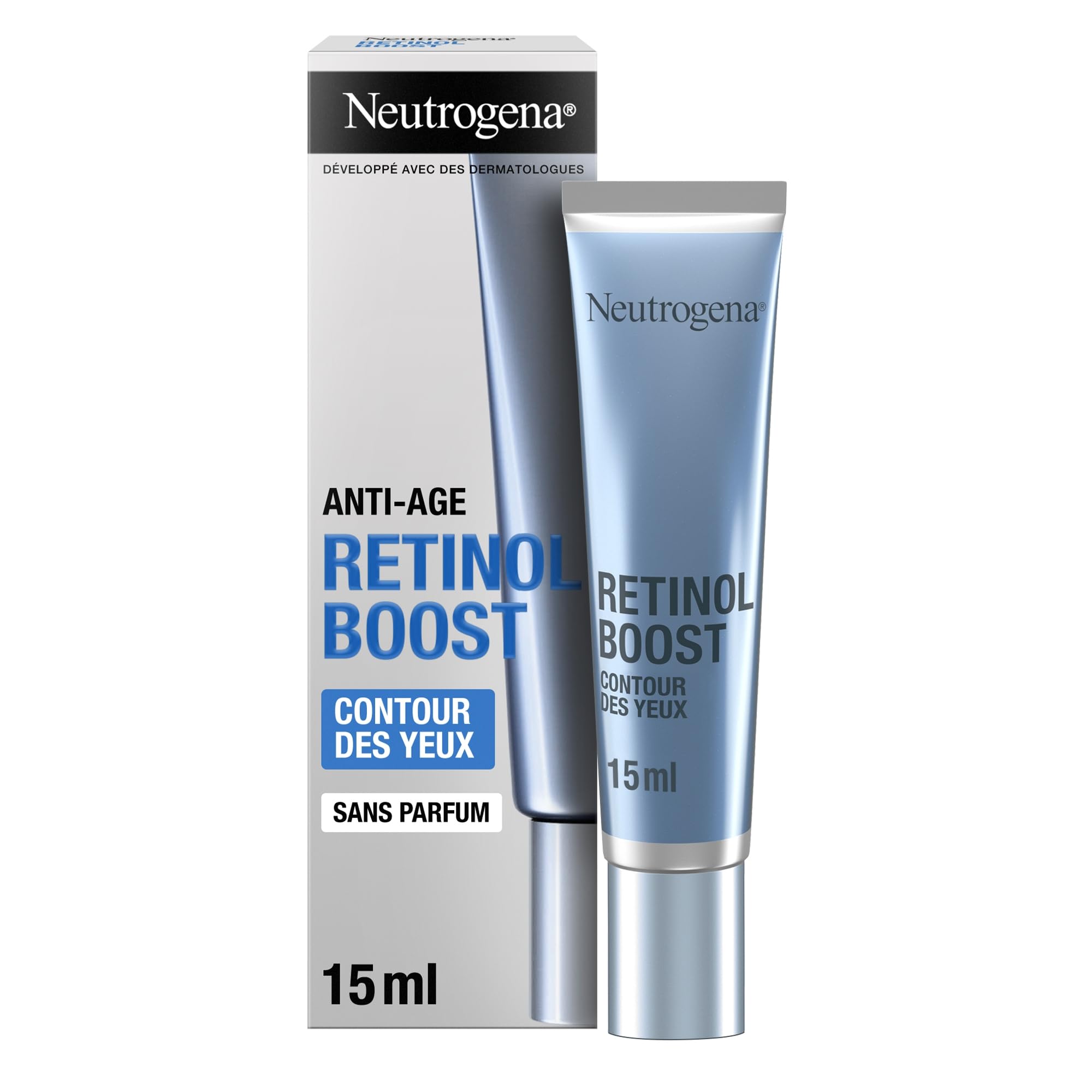 Neutrogena – Retinol Boost Eye Contour Anti-Aging Care (15 ml tube) – Facial treatment to combat signs of aging, fine lines and crow's feet - Image 1