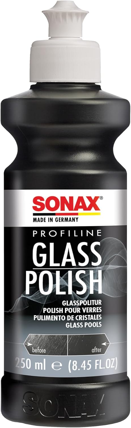 SONAX PROFILINE Glass Polish (250 ml) polish sans silicone pour éliminer micro rayures et taches sur vitres automobiles | Réf: 02731410 - Image 1