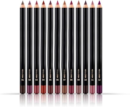 Nyx Lip Pencil, Nyx Lips, Rossetto Long Lasting Lip Liner Pen, 12 Pcs/Set Waterproof LUE Duration Lip Liner Pencil Makeup Cosmetic - Image 1