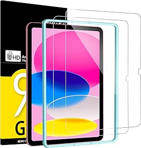 NEW'C 2 Pack Tempered Glass Screen Protector for iPad (A16) 11th Generation 2025, iPad 10th Generation 10.9 Inch 2022, Protective Film - Heavy Duty - Installation Frame Included - Image 1