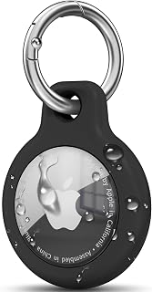 Wanme Airtag Porte Clé, Étuis pour Apple AirTag Coque, Protection Résistante à Scratch, Couvercle étanche, Maisons AirTag avec Couvercle Avant (Noir) - Image 1