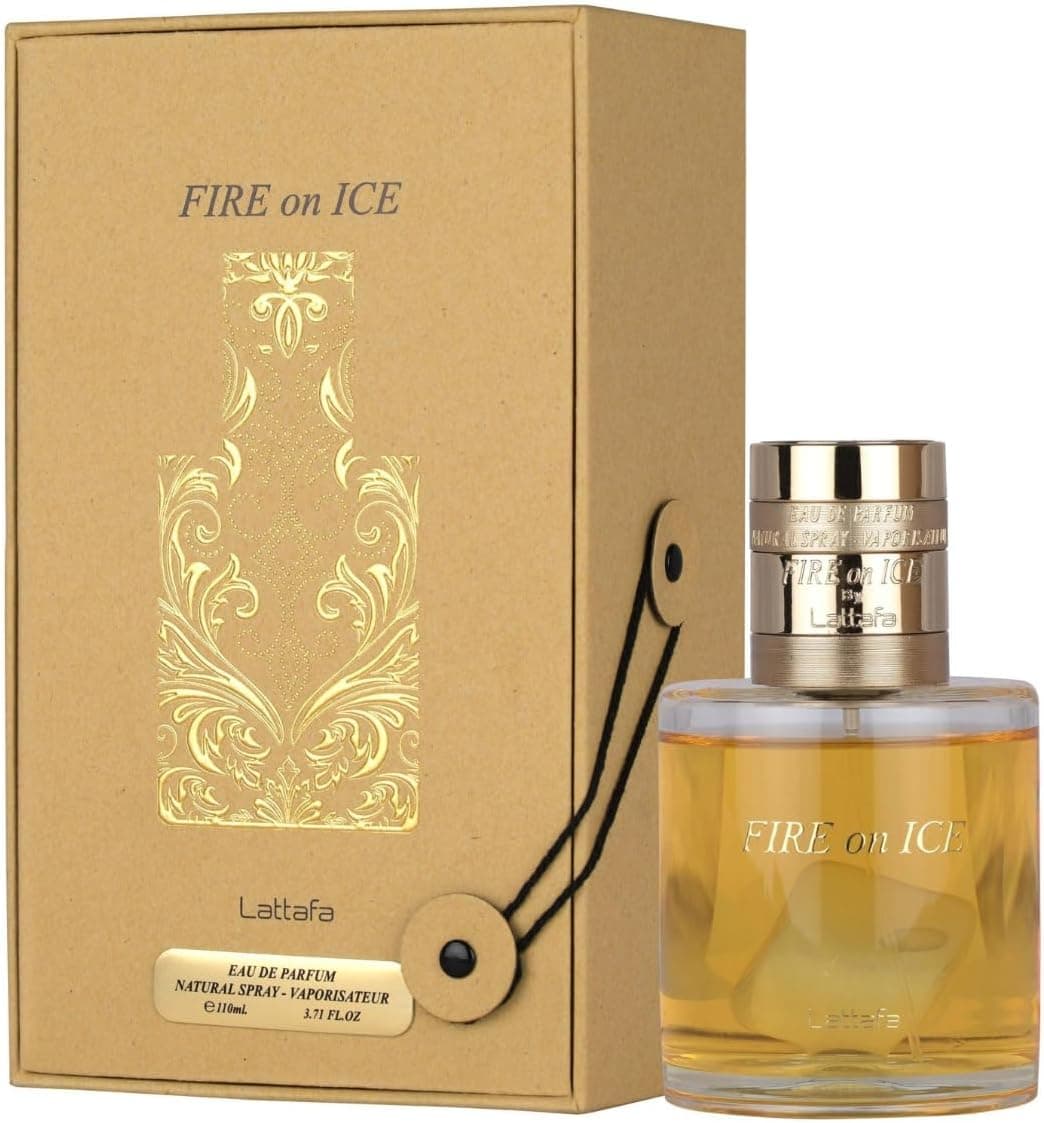 Lattafa Fire On Ice 110ml Unisex Eau de Parfum | Intense Black Raspberry, Ice Rose, Oak Wood & Ambroxan