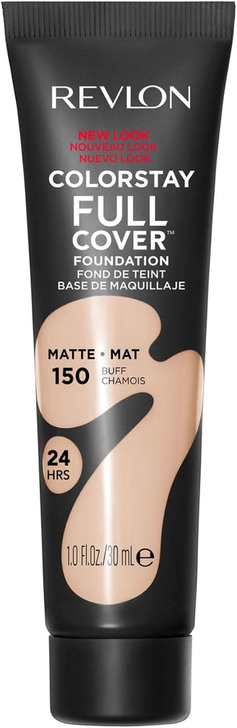 Revlon ColorStay Full Cover, Flawless Covering Foundation, Make-up Tone, Optimal Coverage and Matte Finish, Resists Any Tests, Second Skin Effect, N150 Buff - 30 ml - Image 1