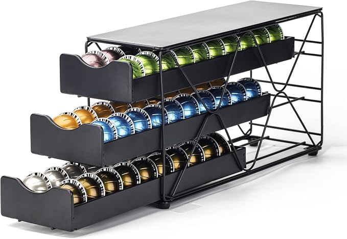 Bagoo Nespresso Vertuoline Multi-Tier Coffee Pod Holder for Vertuo Capsule Storage (3 Tier) - Image 1