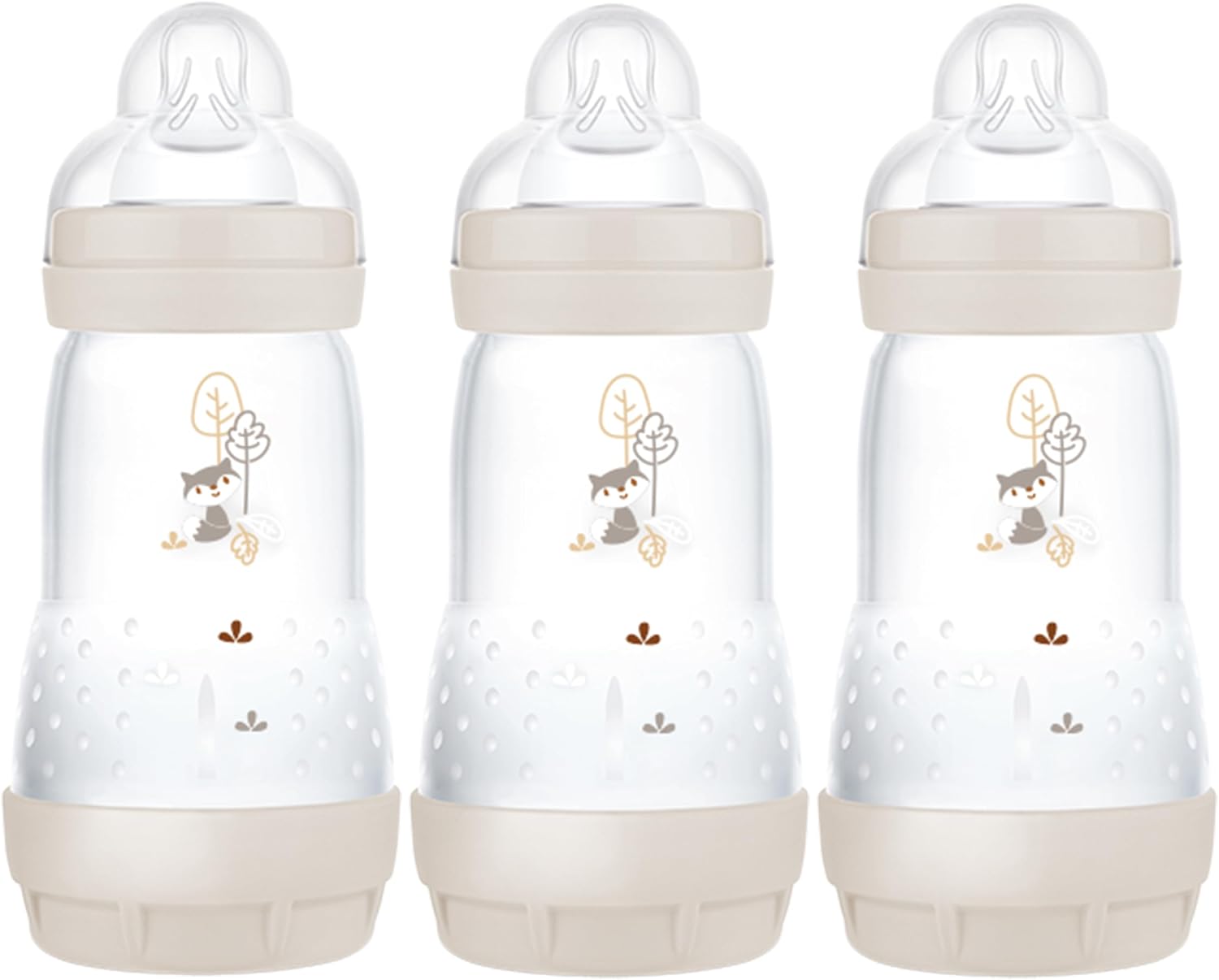 MAM Anti-Colic 260Ml Bottle - 3Pk Unisex (Green/White) - Image 1