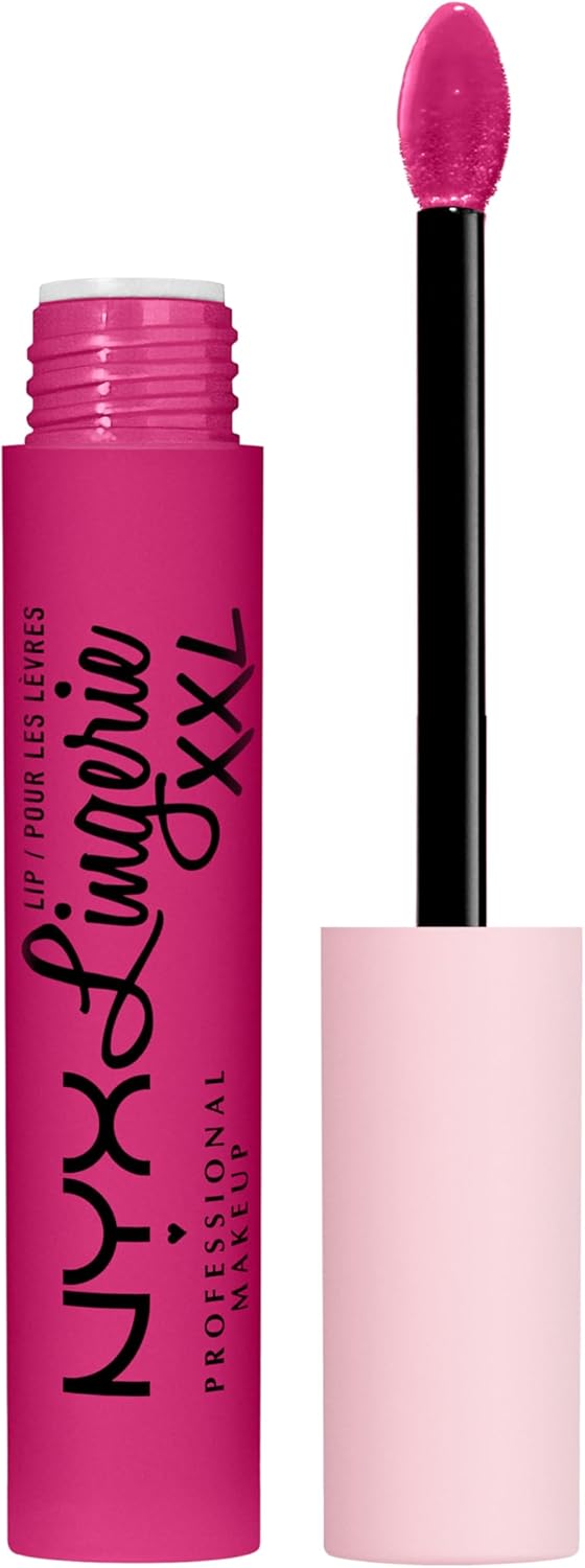NYX Professional Makeup Rouge à Lèvres Liquide Mat Lip Lingerie XXL, Longue Tenue, Formule Vegan, Sans transfert, Teinte : Pink Hit (19) - Image 1