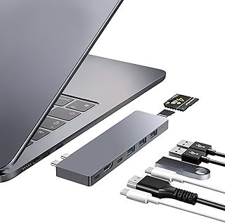USB C Hub, 8 in 2 USB Adaptateur pour MacBook Pro Air,Thunderbolt 4 Dock 100W PD, 40Gbps, 4K HDMI, USB C 3.0, 3 USB A 3.0, Lecteur Carte SD/TF, Compatible avec MacBook Pro Air M3/M4 - Image 1