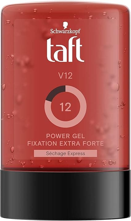 Schwarzkopf - TAFT - V12 Power Gel - Strong Hold - Long Lasting - 24-Hour Hold - Hair Styling - 300 ml Bottle