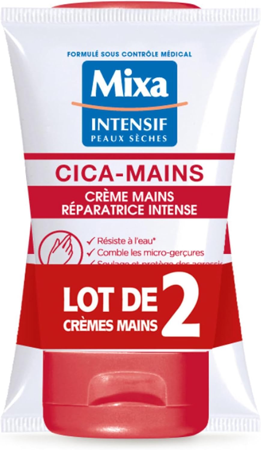 Mixa Cica-Mains Crème Mains Reparatrice Intense, Lot de 2 x 50 ml - Image 1