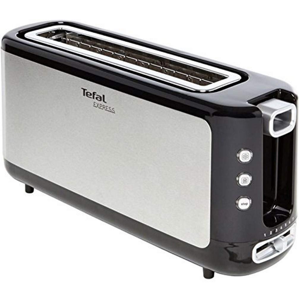Tefal TL365ETR Express Toaster, Stainless Steel/Black, 37 x 18 x 10 cm - Image 1