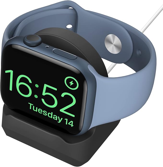 MoKo Charger Stand Compatible with Apple Watch Ultra 2/Ultra/SE/Series 10/9/8/7/6/5/4/3/2/1,Silicone Charging Dock for iWatch Series 49mm/46mm/45mm/44mm/42mm/41mm/40mm/40mm/40mm/40mm/40mm/40mm 126 mm. - Image 1