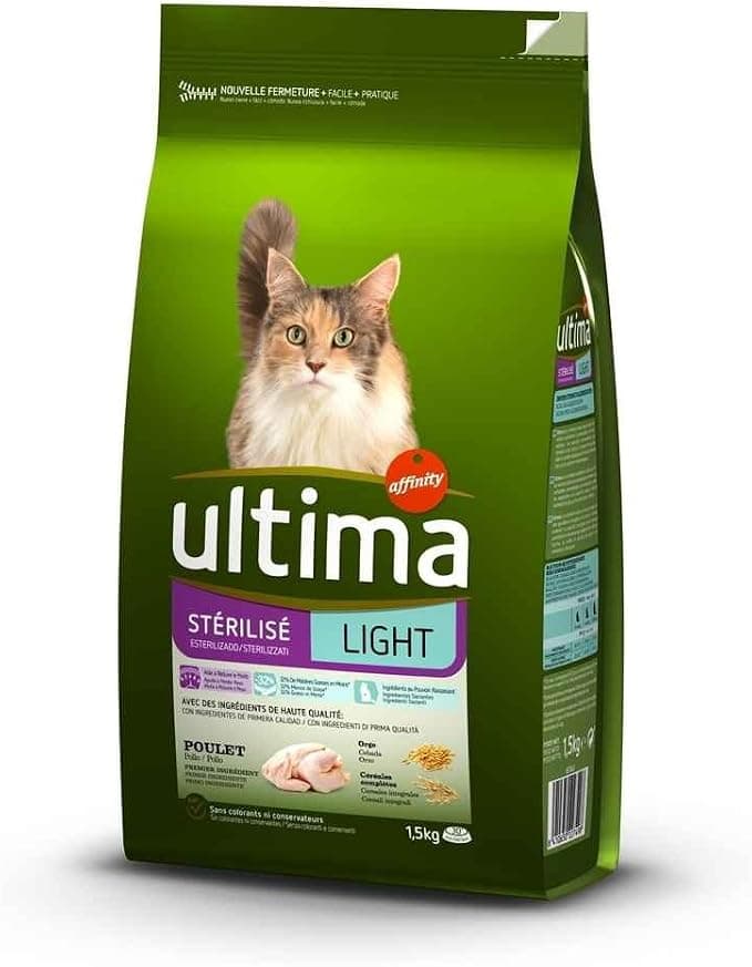 ultima Light Chicken Dry Food for Sterilized Cats - Pack of 1.5 kg