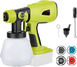 Pulvérisateur de Peinture sans Fil pour Batterie Ryobi 18V, Pistolet à Peinture électrique Portable avec 4 Buses (1/1,8/2,5/3 mm), 3 Modes de pulvérisation et récipient de 1000 ML pour Murs, Meubles - Image 1