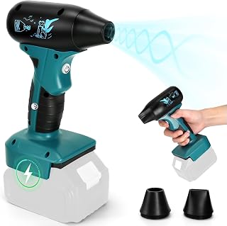 Mini souffleur pour batterie Makita 18 V, 130 000 tr/min 180 W, souffleur à feuilles, portable, 4 vitesses, ventilateur industriel Jet Dry Turbo Fan pour séchage des cheveux, nettoyage de voiture - Image 1