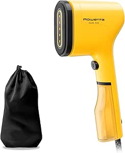 Rowenta DR2026 Pure Pop Portable Vertical Steam Iron, Useful for Ironing and Sanitizing Tips, with Reversible System, Fast Heating, Power 1300 W, Yellow - Image 1