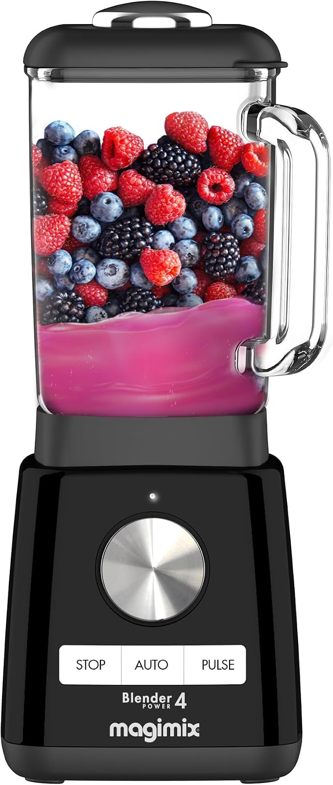 Magimix Blender Power Professional Blender 4 - Electric Blender, Mincer, Smoothie Blender, Multifunction Food Processor Chopper - Glass Bowl - Black - Image 1