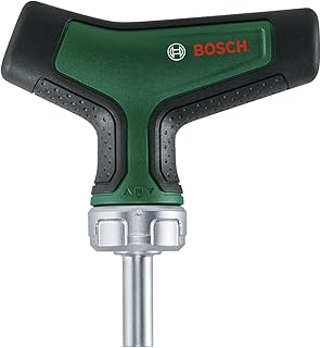 Bosch Tournevis à cliquet à embout et poignée en T (couple très élevé ; 36 dents ; couple max. 46 Nm ; porte-embout magn; 1/4" ; poignée Softgrip) - Image 1