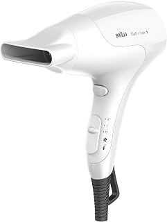 Braun - BRHD180E - Sèche-cheveux Power Perfection - Compact & léger, Touche air frais pour fixer la coiffer, Système de chauffe par infra-rouge, Blanc - Image 1