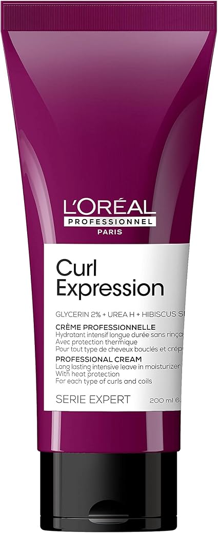 L'Oréal Professionnel, Intensive Moisturising Cream, Curl to Kinky, Dry Hair, Curl Definition, Anti Frizz & Thermoprotective, No Rinse, Curl Expression, Expert Series - Image 1