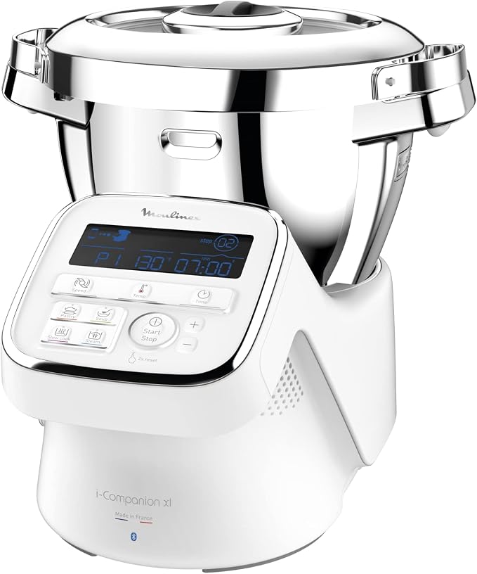 Moulinex, I-Companion HF908120 14 Function Smart Robot Cooker XL Capacity 10 People White Made in France - Image 1