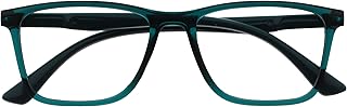 NYX Women's and Men's Blue Light Glasses – Magnifying Glasses – Anti-Glare UV400, Lightweight – Rectangular – Turquoise – + 2.50 - Image 1