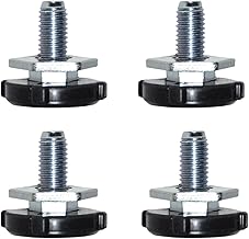 Home | Height Adjustable Threaded Foot Compatible with Samsung Washing Machines | 4 Units | Anti-Vibration Coating | Model No. DC97-00920U | Stainless Steel | Colour Black and Metallic - Image 1
