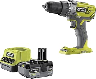 RYOBI - Perceuse-visseuse à percussion sans fil 18V - 50 Nm - 500-1800 tr/min - 1 batterie lithium+ 4,0 Ah - chargeur 2,0 A - Livrée en sac de transport - Image 1