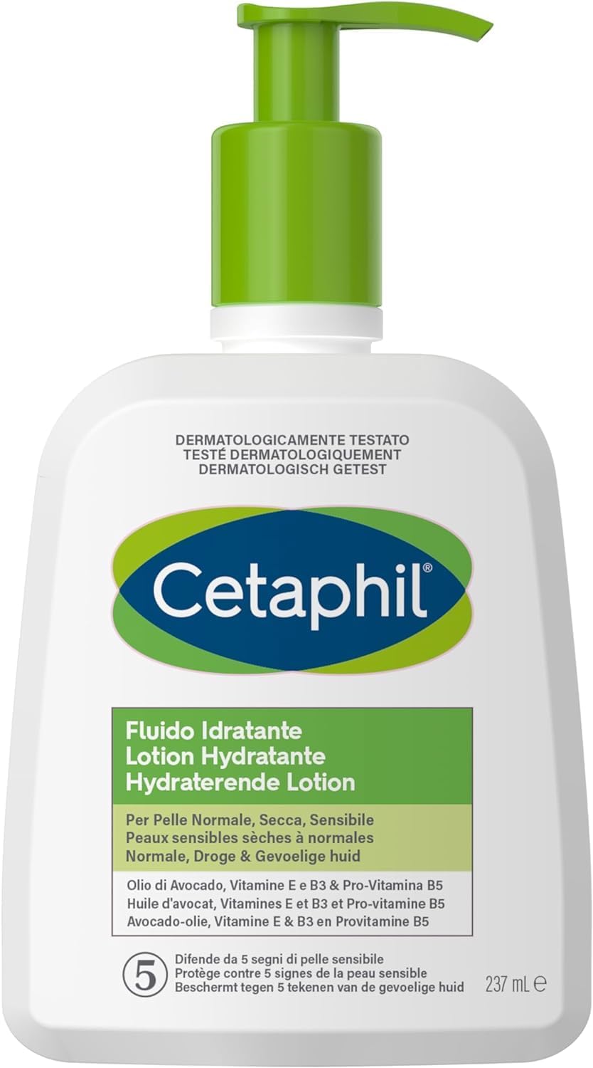 Cetaphil Hydrating Lotion, 236 ml, Moisturizing Face & Body Lotion, for Dry to Normal Sensitive Skin, Niacinamide, Panthenol & Glycerin, Paraben Free - Image 1