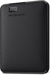 WD 2 TB Elements External Portable Hard Drive, USB 3.0, Plug-and-Play, Formatted for Windows, Black