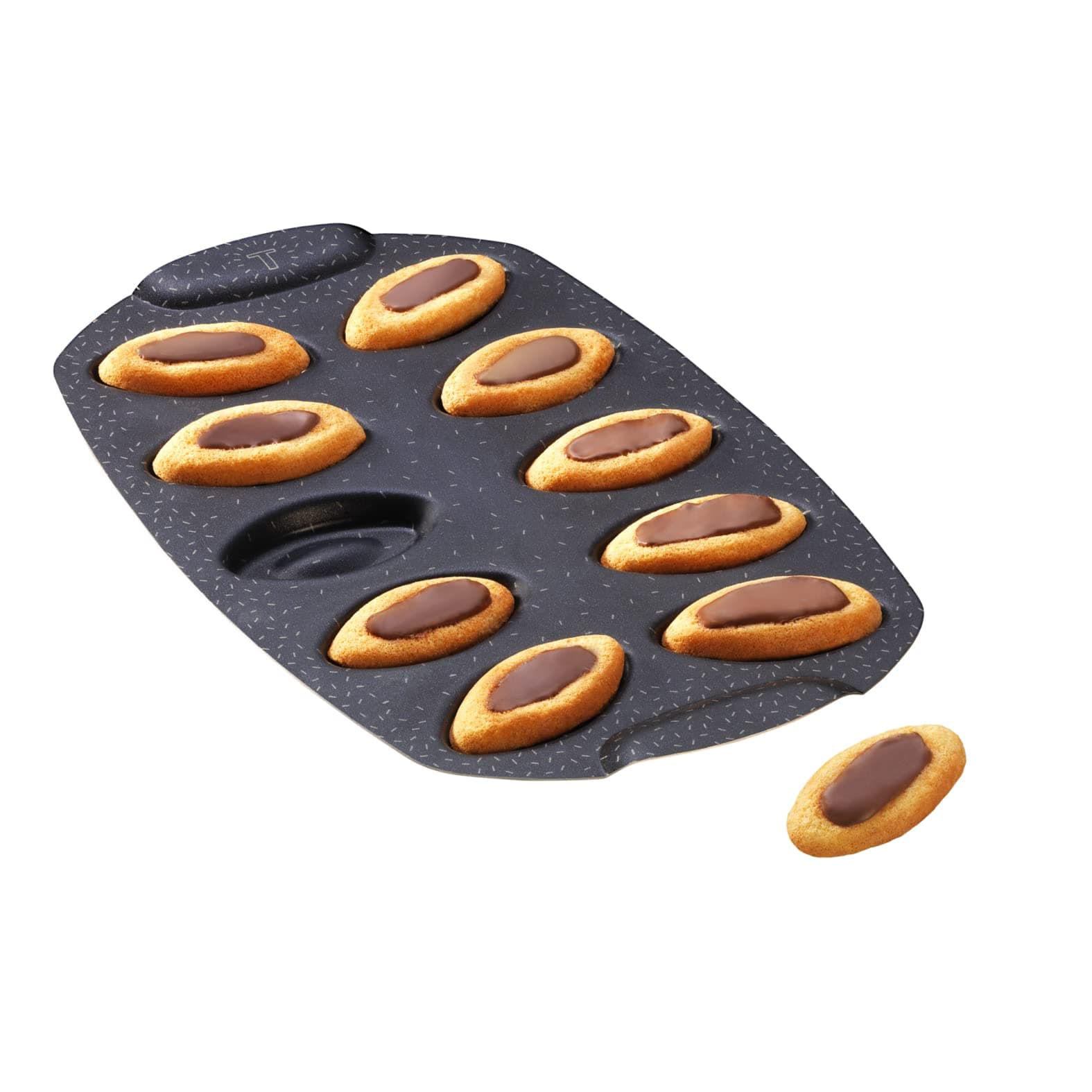 Tefal Cake mould 10 trays, non-stick coating, recycled and recyclable aluminium, pastry well golden, Made in France, PerfectBake J5734202