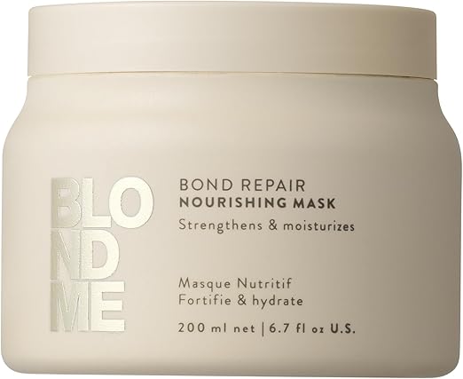 Schwarzkopf Professional BLONDME Bond Repair Nourishing Mask Deep Repair Nourishing Hair Smoothing Porous Hair Moisturizing and Softening 200 ml - Image 1