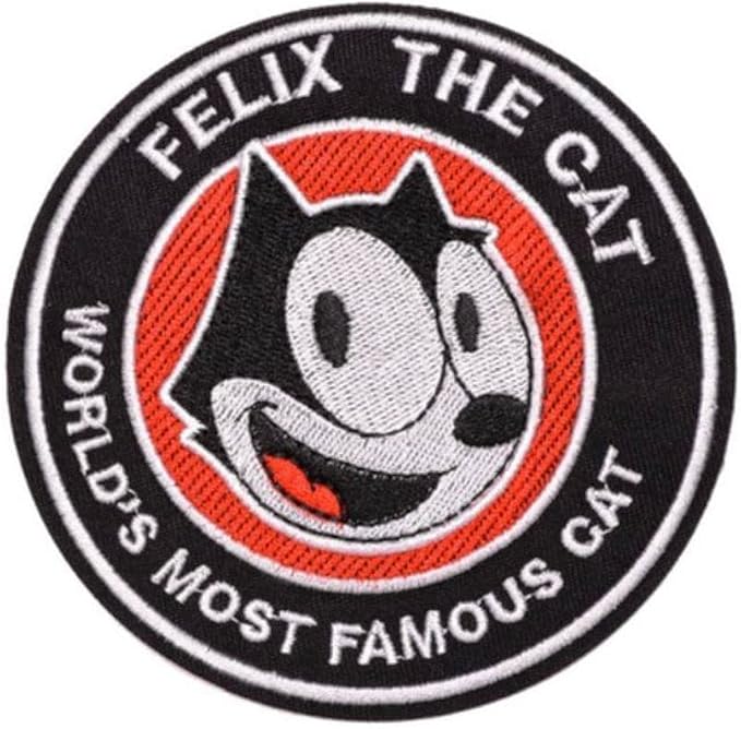 Felix The Cat World's Most Famous Cat Patch 10.5 cm Iron-On Rock Patch - Image 1