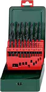 Metabo 627151000 HSS Drill bit set for metal 19 pieces roll rolled DIN 338 cylindrical rod 1 set - Image 1
