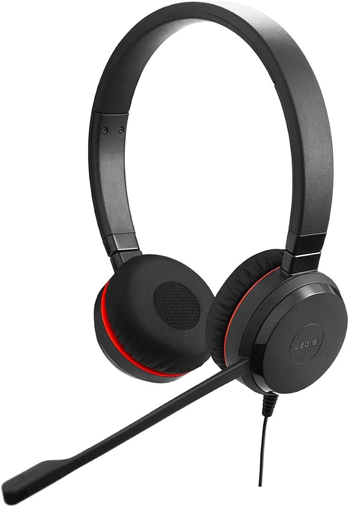 Jabra Evolve 30 MS Stereo Headphones - Microsoft VoIP Softphone Certified Headphones with Passive Noise Cancellation - USB Cable with Controller - Black - Image 1