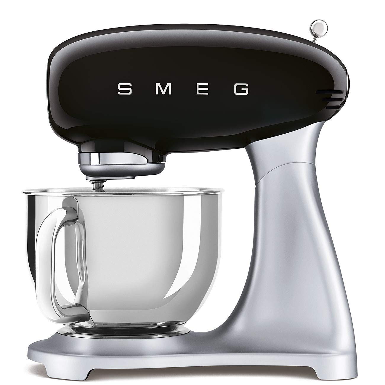 Smeg, SMF02BLUE Pastry Processor, 10 Speed Levels, Step-On Function, Bowl 4.8 L, Safety Motor Lock, Flat Beater, Hook and Lid Included, 800W, Black - Image 1