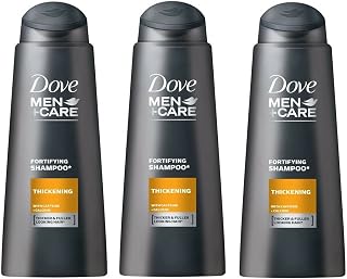 DOVE Men+Care Lot de 3 shampoings épais pour cheveux fins et fins 3 x 250 ml - Image 1