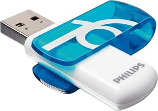 Philips Vivid Édition High Speed clé USB 2.0 16 Go avec Capuchon pivotant pour PC, Ordinateur Portable, Stockage de données informatiques, Vitesse de Lecture jusqu'à 21 Mo/s - Image 1