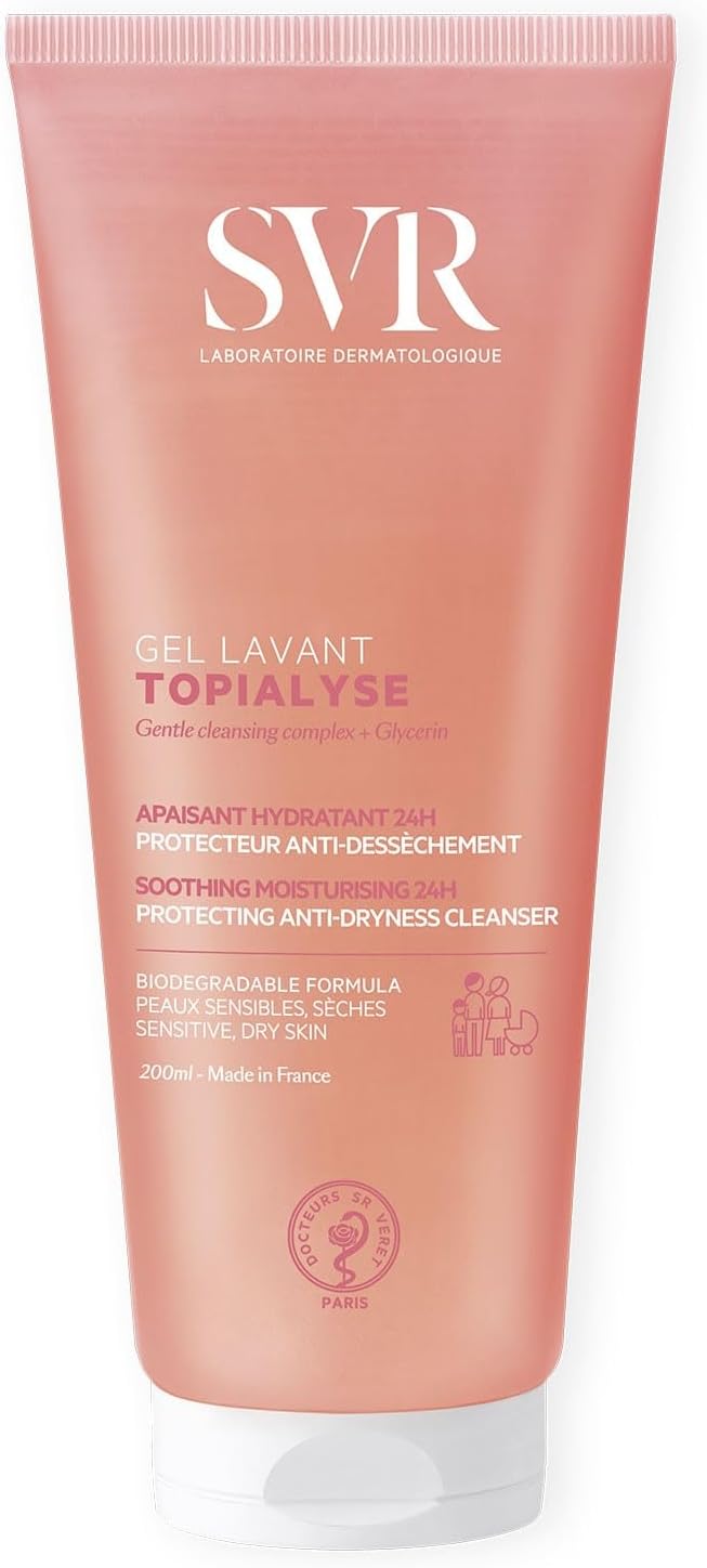 SVR - Topialyse Gel Lavant - Nettoyant doux protecteur anti-dessèchement - Pour peaux sèches et sensibles - Glycérine végétale, Omégas 3-6-9-200 ml - Image 1