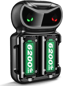Battery for Xbox One/X/S/Xbox Series X/S, 2 x 6200mWh Battery 28 Hours Playing Time Rechargeable Batteries for X-Box Series X|S/X-Box One/S|X/Elite - Image 1