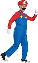 Nintendo Super Mario Bros – Red Mario Costume for Children with Dungarees and Cap – Size L (10-12 Years) – Official Video Game Licence – Boy Costume for Halloween, Carnival - Image 1