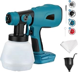 Système de pulvérisation HVLP Bosch 18 V, pistolet électrique sans balais 4 buses 3 motifs 1000 ml pour clôtures terrasses murs