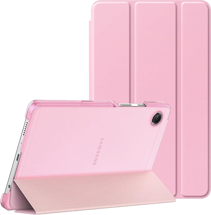 MoKo Case Compatible with Samsung Galaxy Tab A11 8.7 Inch 2025/Galaxy Tab A9 8.7 Inch 2023, Lightweight Hard Case with Stand for All-New Samsung A11/A9 Tablet, Two Viewing Angles, Pink Bouquet - Image 1