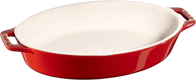 Staub Ceramic 9 Oval Dish (Cherry) by Staub