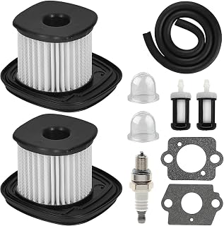 Lot de 2 filtres à air de rechange BG86C pour Stihl BG86 BG86C SH86 SH86C Blower HD2 Filtre à air 4241 140 4400, 4241 140 4404 avec bougie d'allumage filtre à carburant conduite de carburant - Image 1