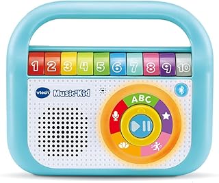 Music'Kid Blue, Children's Musical Walkman, Illuminated Bluetooth Speaker with Rhymes, Educational and Relaxing Songs, Voice Recorder, Gift for Children from 2 Years Old - Content in French - Image 1