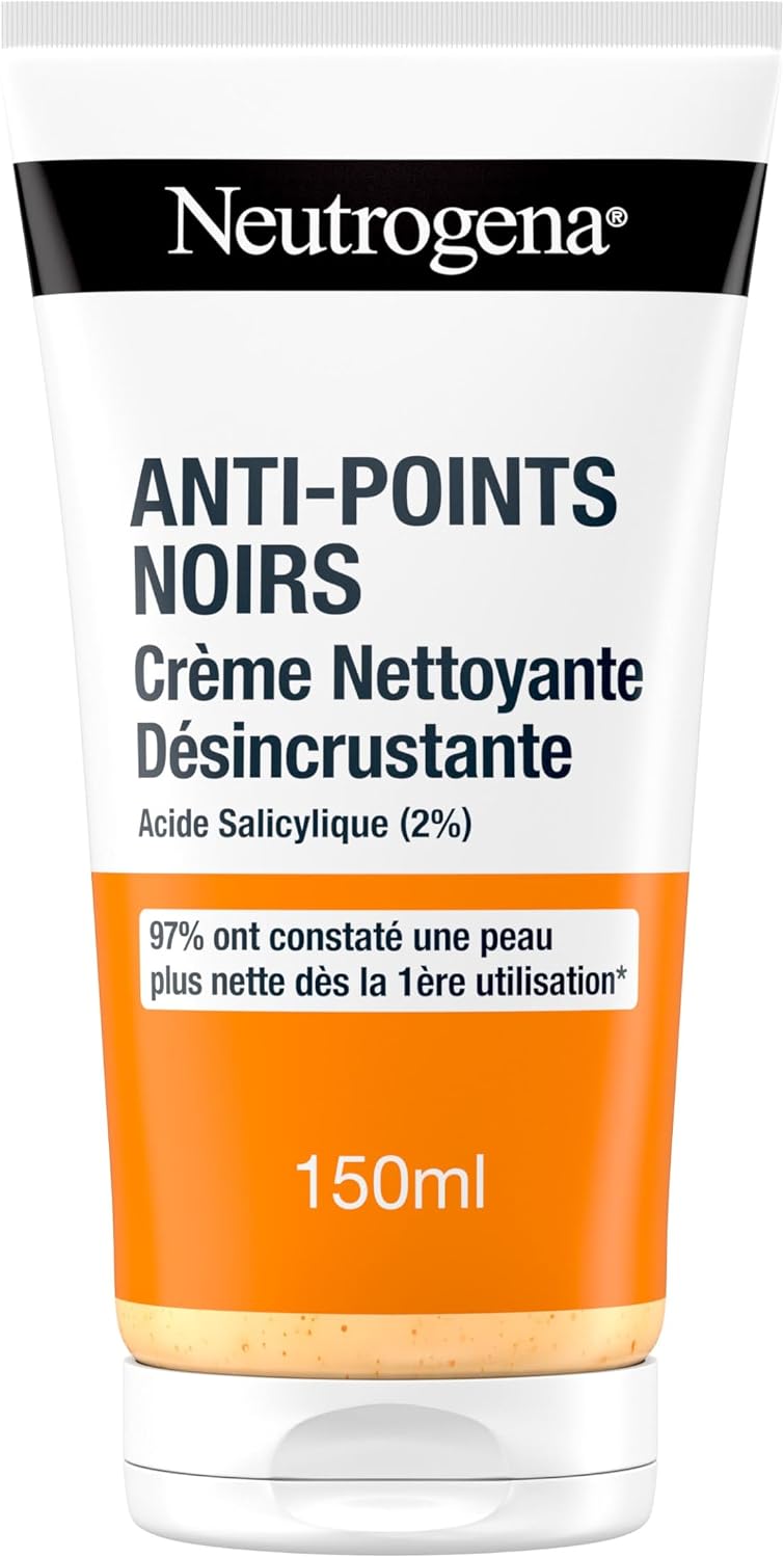 Neutrogena – Crème Nettoyante Désincrustante Anti-Points Noirs (tube de 150 ml) – Nettoyant pour le visage à l'acide salicylique (2%) - Image 1