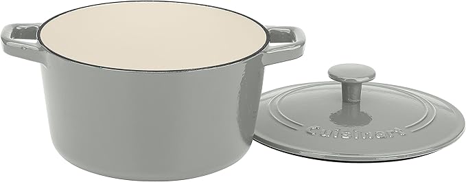 Cuisinart Chef's Classic 3-Litre Enameled Cast Iron Round Casserole, Grey/Sage - Image 1