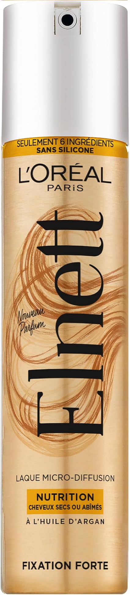 L'Oréal Paris - Long-Lasting 48 Hour Undetectable Hairspray - For Dry and Damaged Hair - Enriched with Argan Oil - Elnett Satin - 200 ml - Image 1